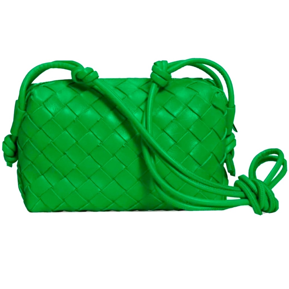 Bottega Veneta Loop Intrecciato Camera Bag - Mini Green